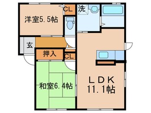 シャーメゾン　Ａ棟の物件間取画像